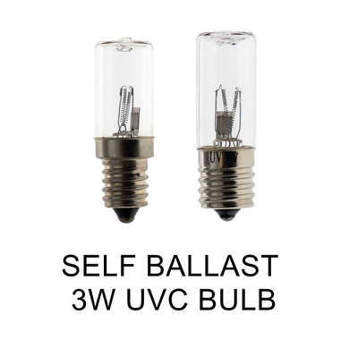 أوزون E14 UVC المصباح الكهربائي ذاتي الصابورة للتطهير من الفيروسات