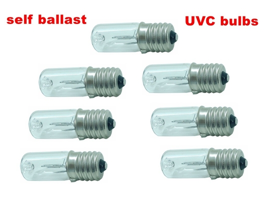 10V 12V DC العاكس UV مصباح مبيد للجراثيم 3W الذاتي الكبح E17 مصباح حامل
