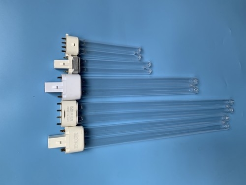 H Type 40W Glass UVC أنابيب الضوء 185nm UV مصباح تطهير الأوزون للهواء